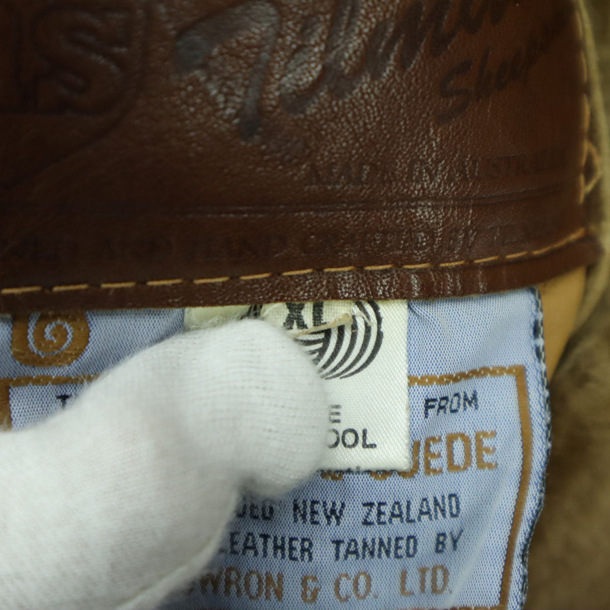 G.L.BOWRON & CO.LTD ニュージーランド製 長袖 ムートンジャケット XL ブラウン レディース