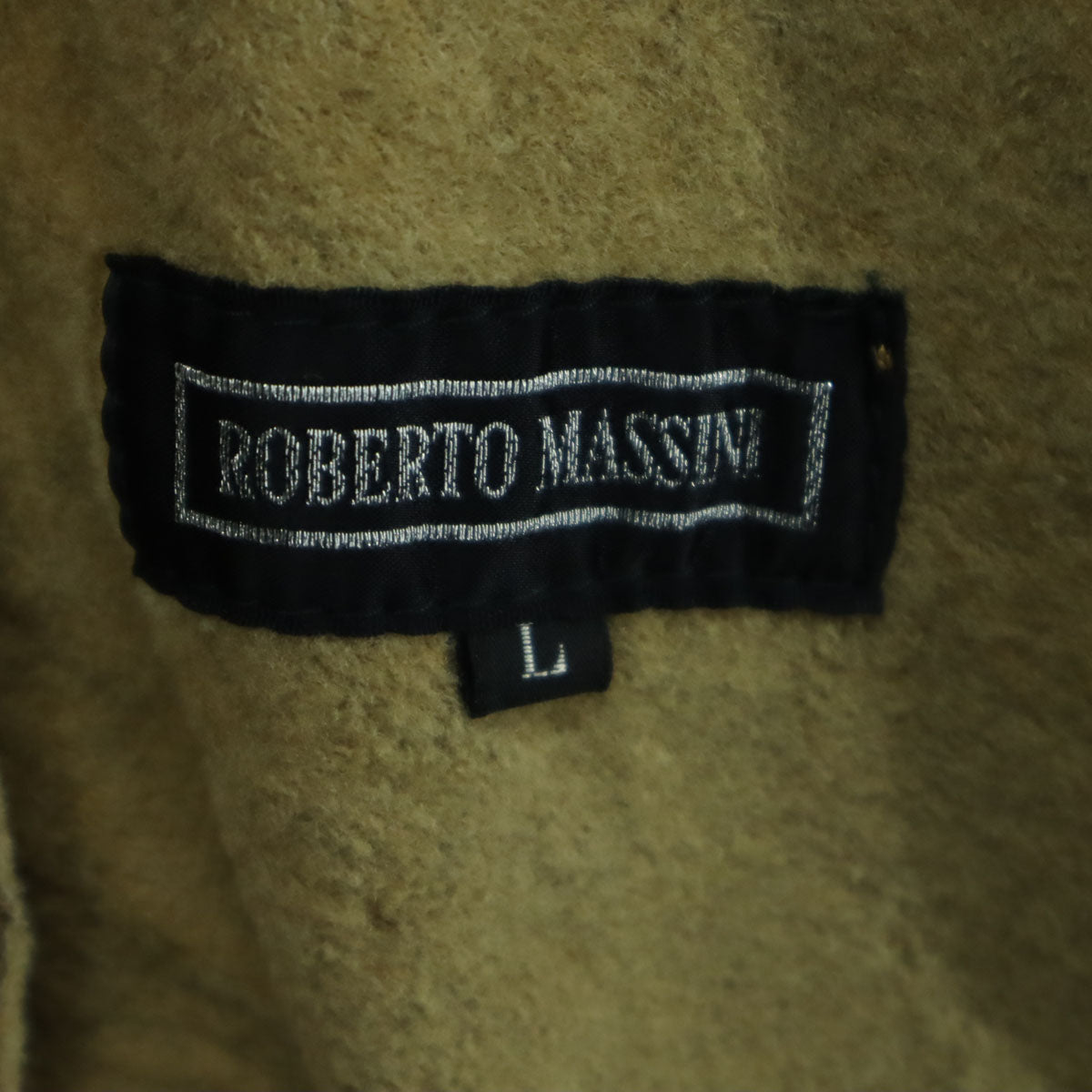 roberto massini ロベルトマッシーニ ブルガリア製 長袖 ムートンジャケット L ブラウン メンズ