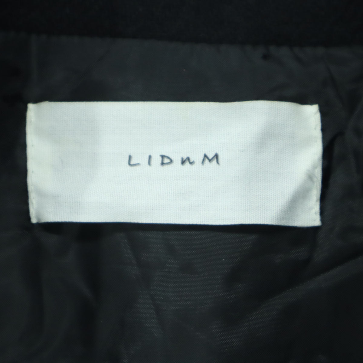 美品 LIDNM リドム 長袖 ウール チェスターコート M ブラック メンズ