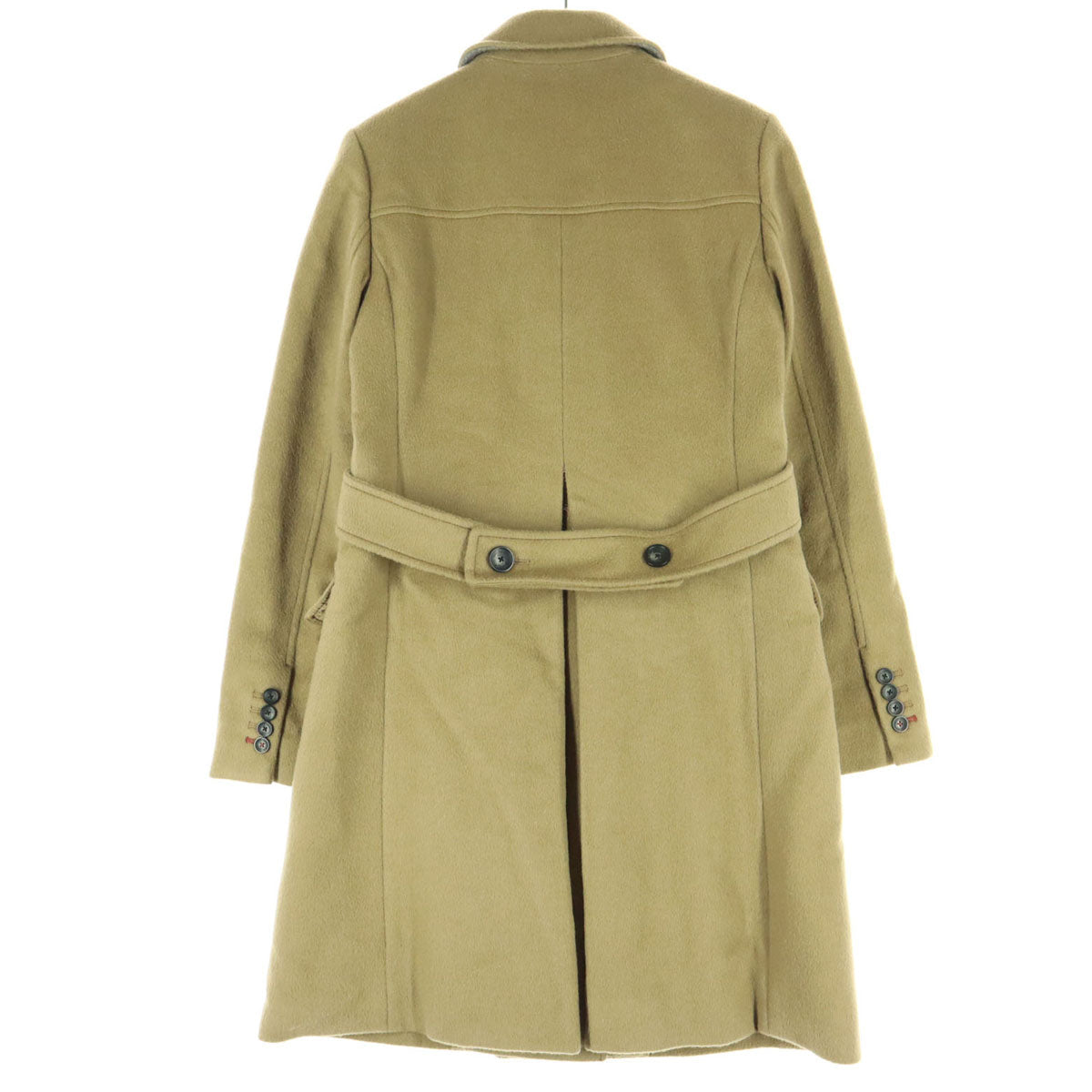 美品 PaulSmith BLACK ポールスミスブラック 長袖 ウール ダブルボタン コート 40 ブラウン系 レディース