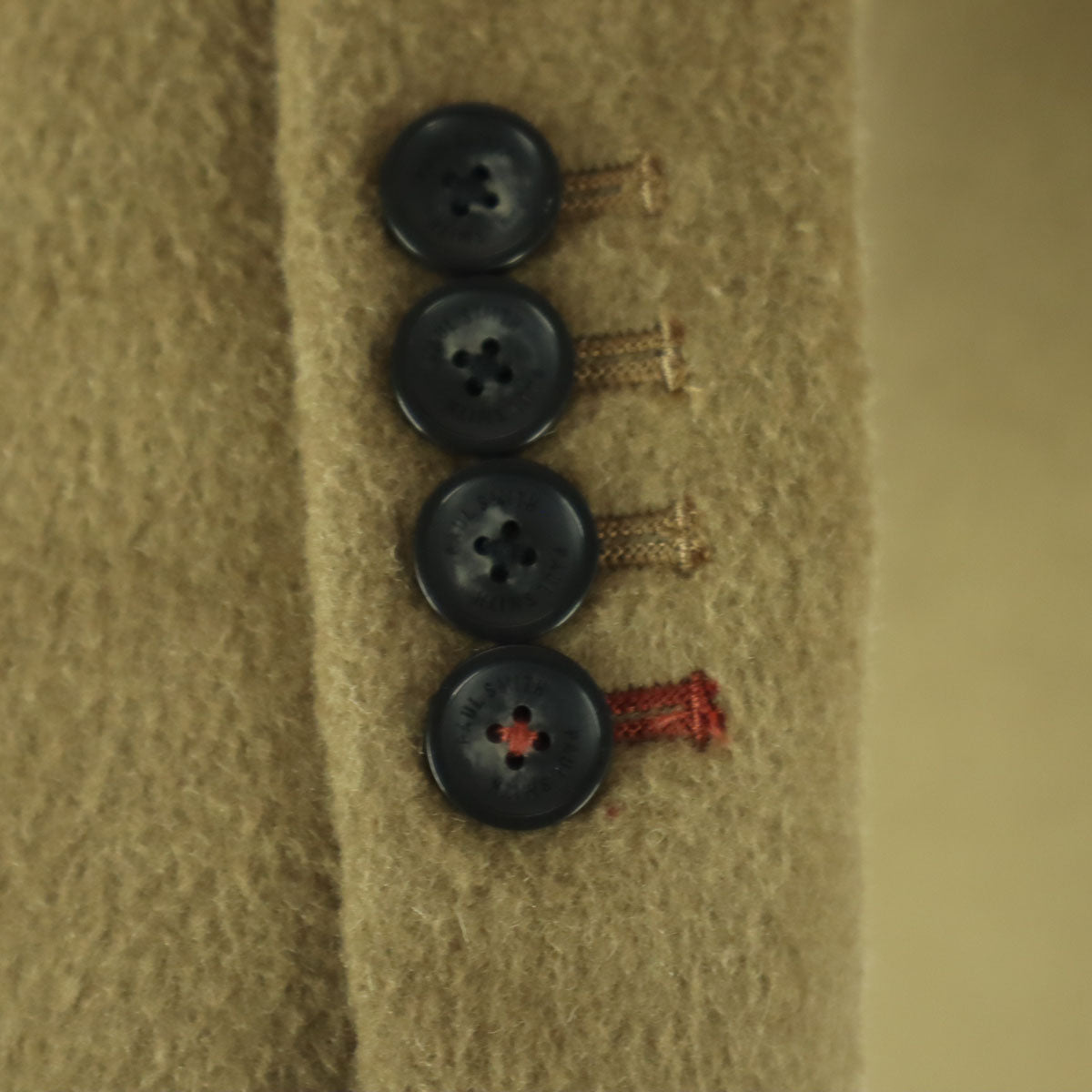 美品 PaulSmith BLACK ポールスミスブラック 長袖 ウール ダブルボタン コート 40 ブラウン系 レディース