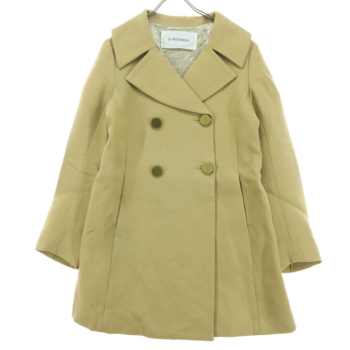 J&M Davidson ジェイアンドエムデヴィッドソン 日本製 長袖 ピーコート 10 ベージュ レディース