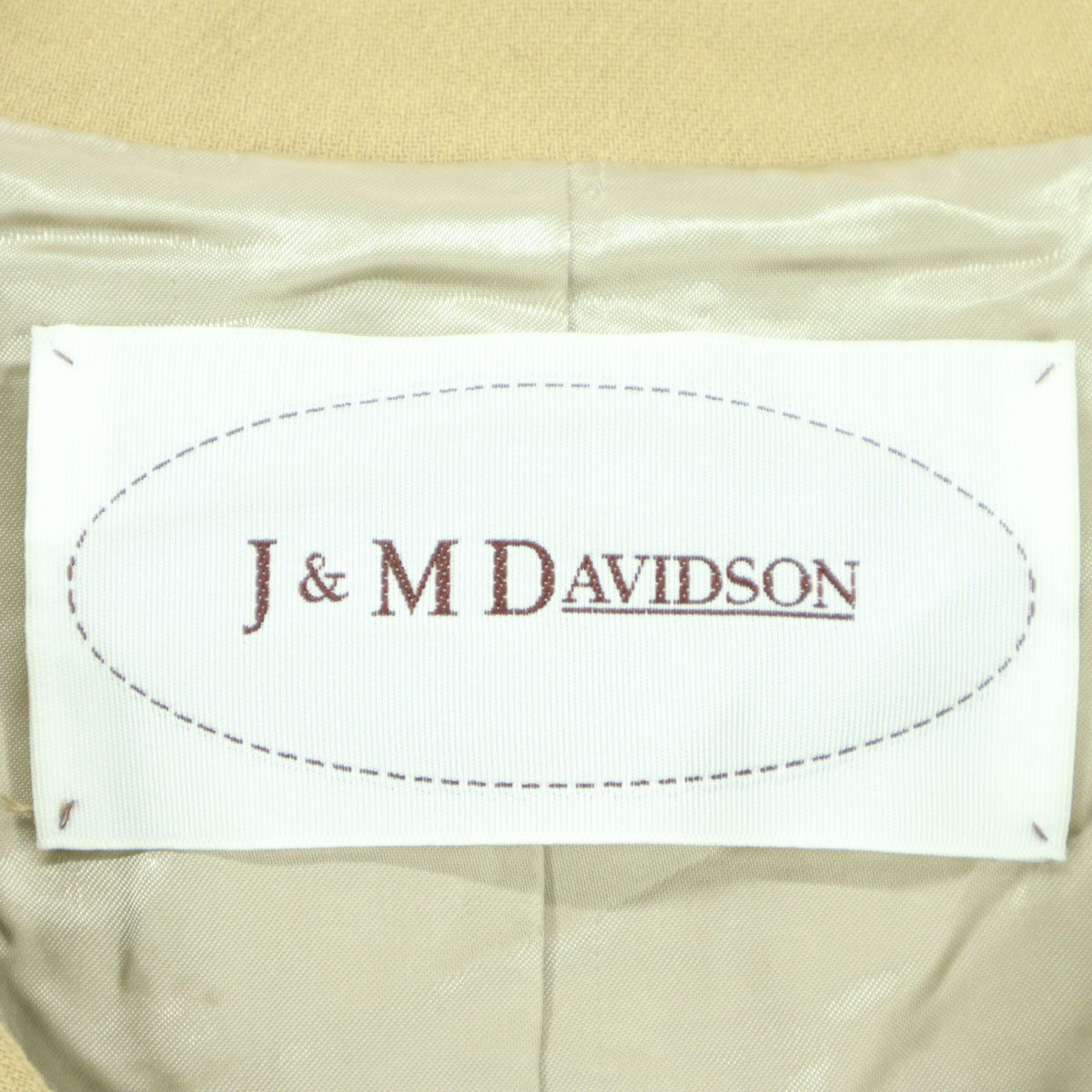 J&M Davidson ジェイアンドエムデヴィッドソン 日本製 長袖 ピーコート 10 ベージュ レディース