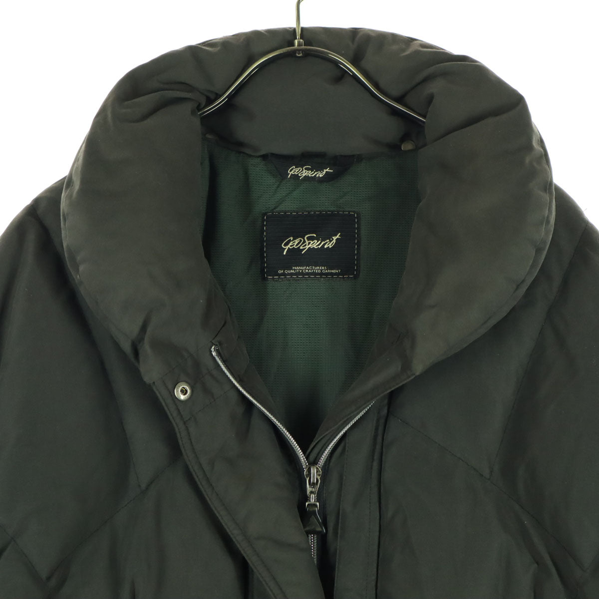 GEO SPIRIT ゲオスピリット イタリア製 長袖 ダウンコート 42 カーキ レディース