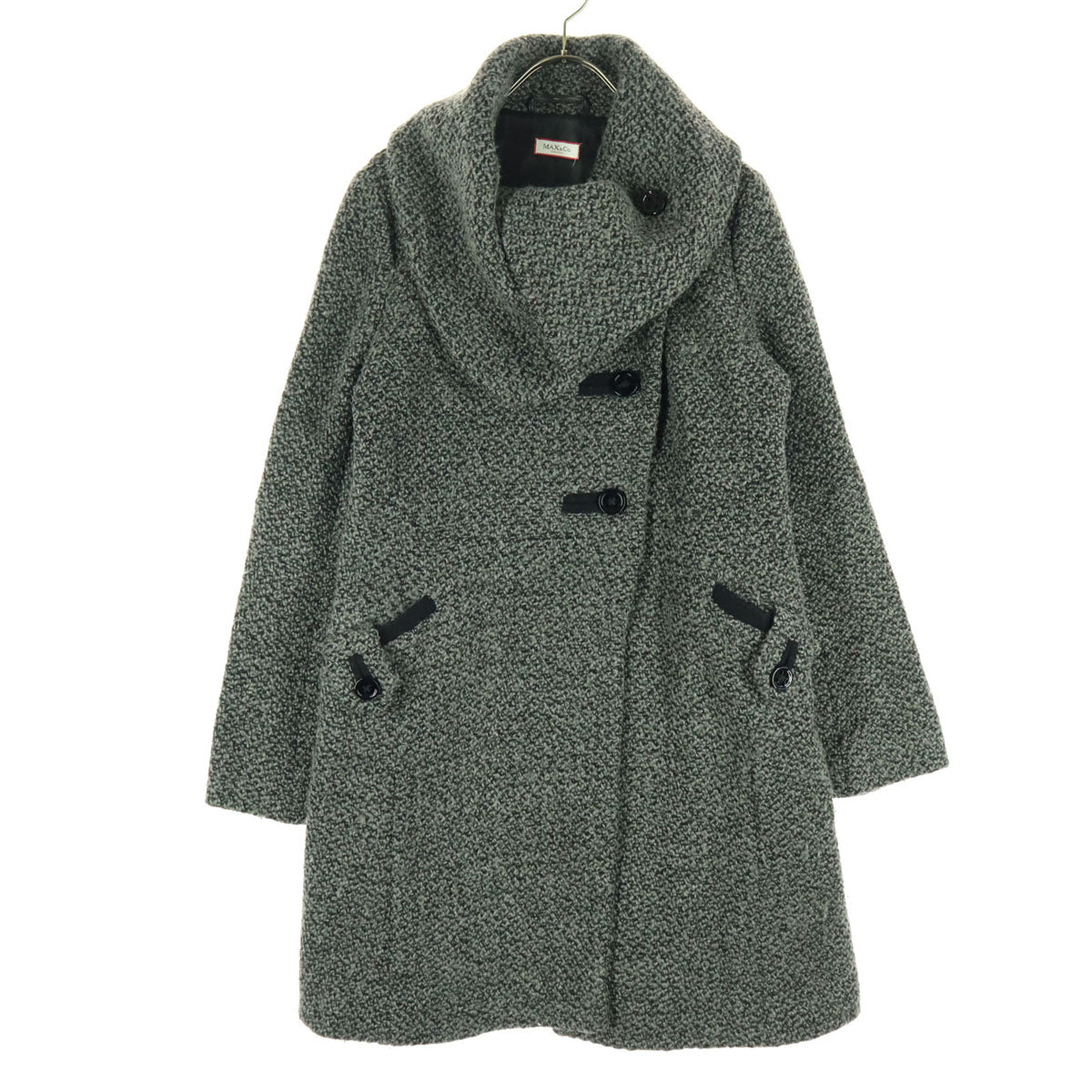 MAX&CO マックスアンドコー イタリア製 長袖 コート 36 グレー レディース