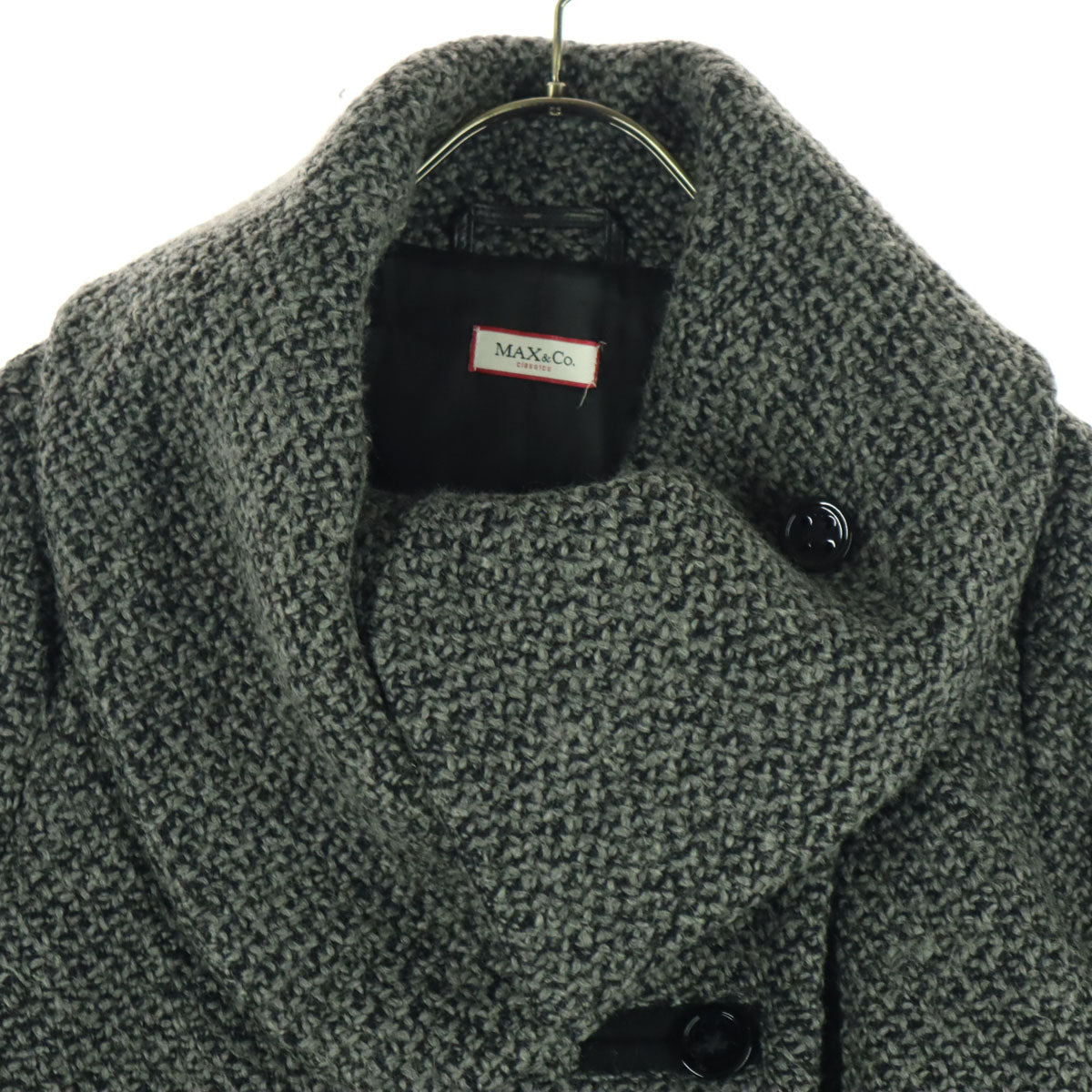 MAX&CO マックスアンドコー イタリア製 長袖 コート 36 グレー レディース