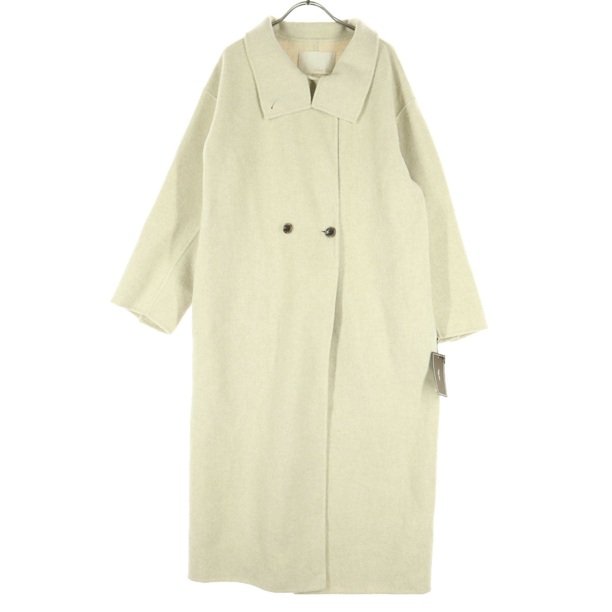 未使用 Glam Lips グラムリップス 長袖 スタンドカラー ロングコート F ホワイト レディース