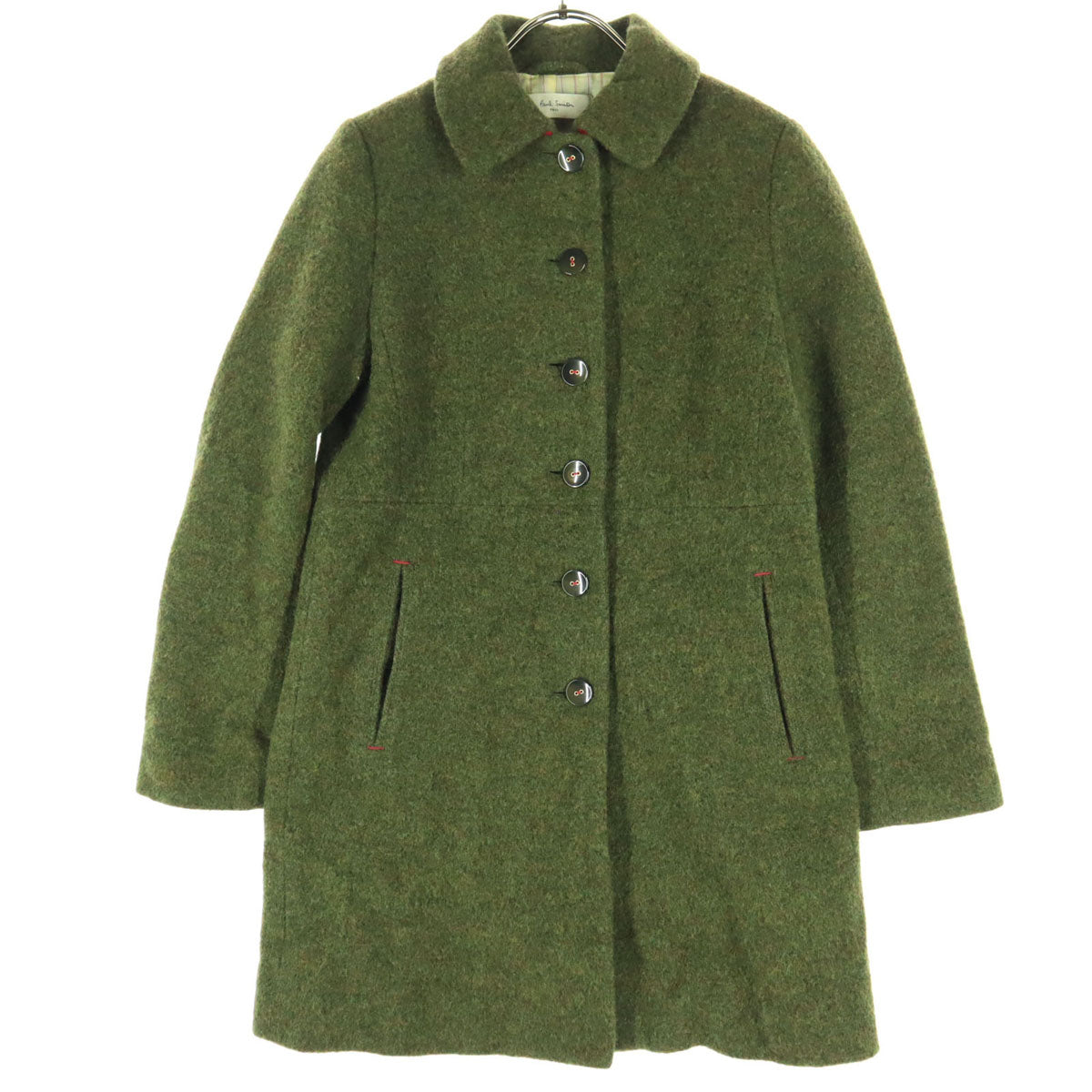 美品 Paul Smith ポールスミス ウールコート 38 カーキ レディース