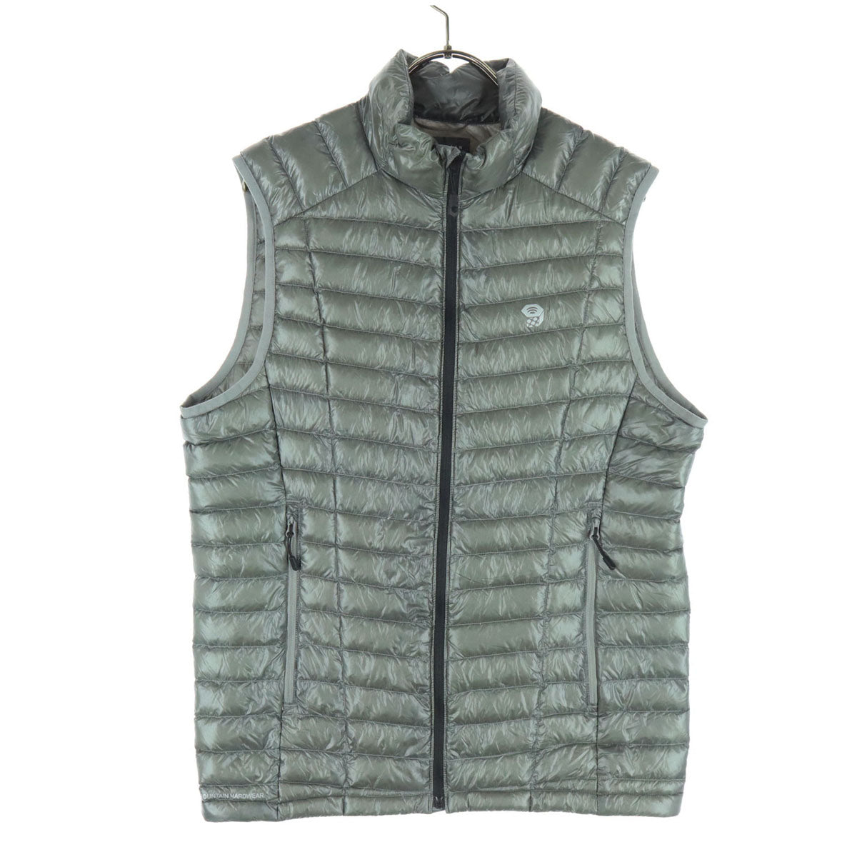 美品 MOUNTAIN HARDWEAR マウンテンハードウェア ダウンベスト S グレー メンズ