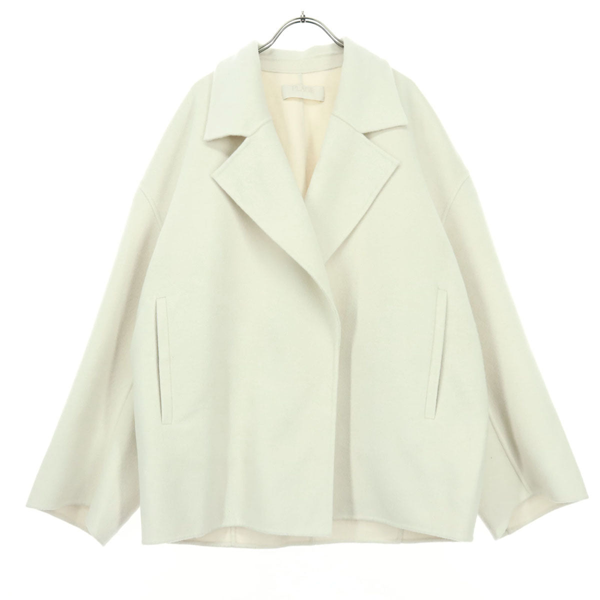 美品 Plage プラージュ 長袖 ウールジャケット 38 アイボリー ショート丈 レディース