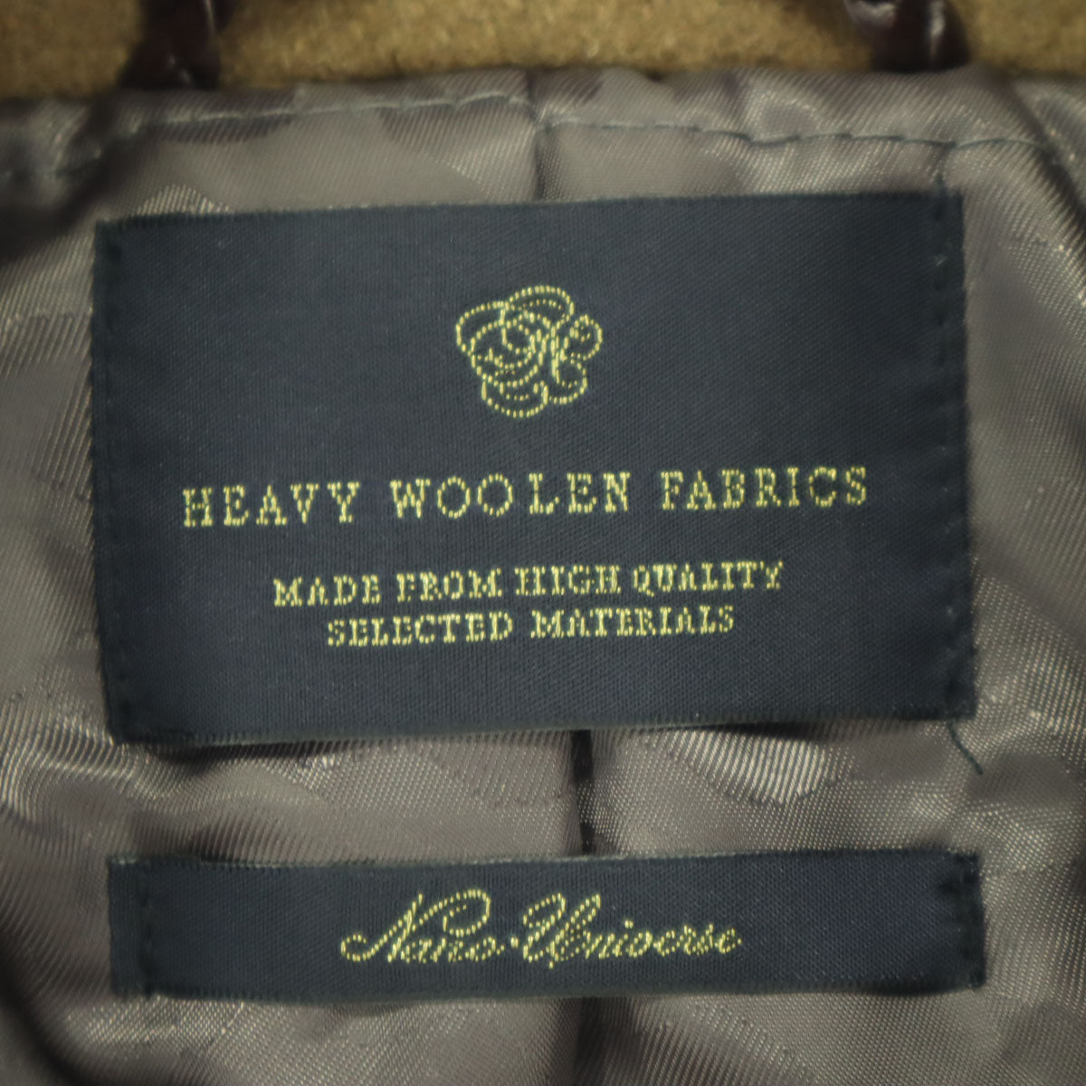 美品 nano universe ナノユニバース THERMOLITE 長袖 ウールコート L ブラウン メンズ