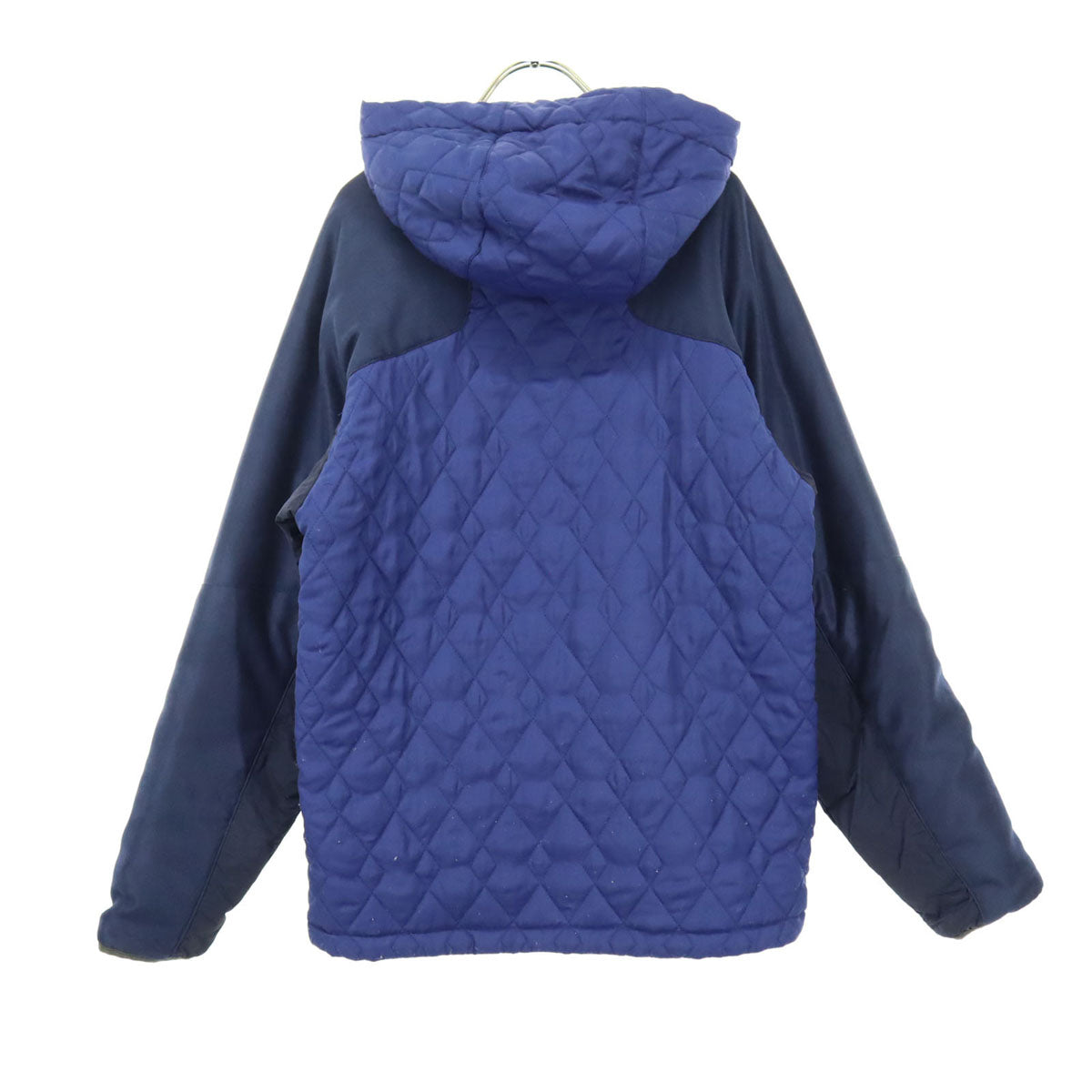 goslow caravan ゴースローキャラバン ロゴ 長袖 フード 中綿ジャケット 3 ブルー メンズ