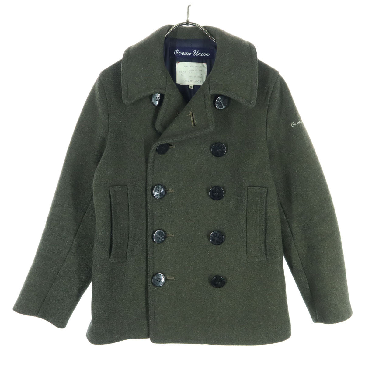 ocean union オーシャンユニオン 日本製 長袖 ピーコート XS グリーン系 GS11881 メンズ