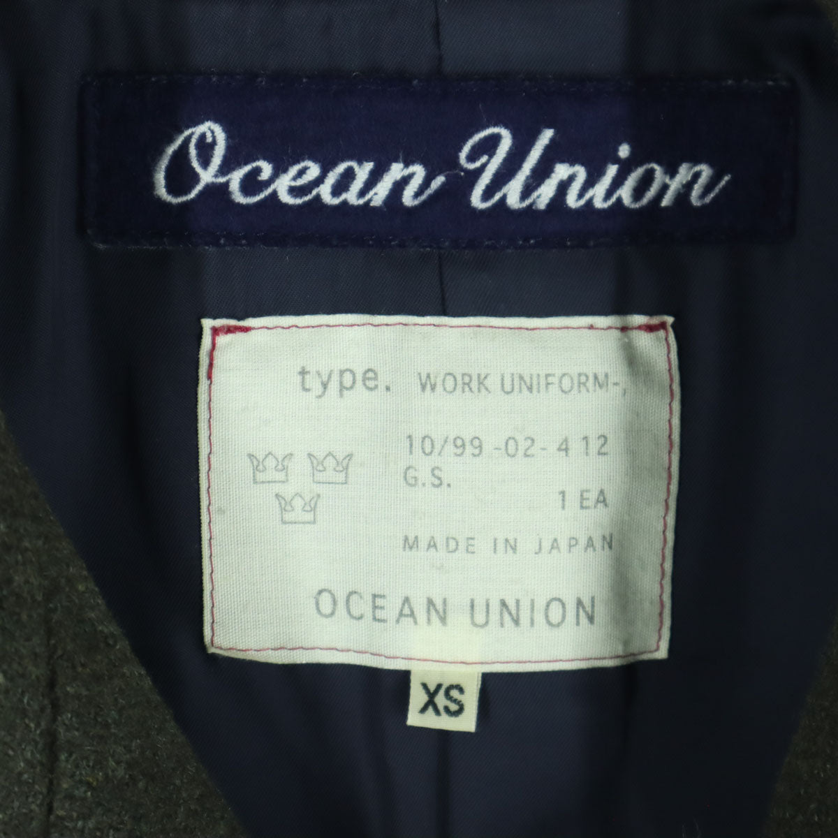 ocean union オーシャンユニオン 日本製 長袖 ピーコート XS グリーン系 GS11881 メンズ