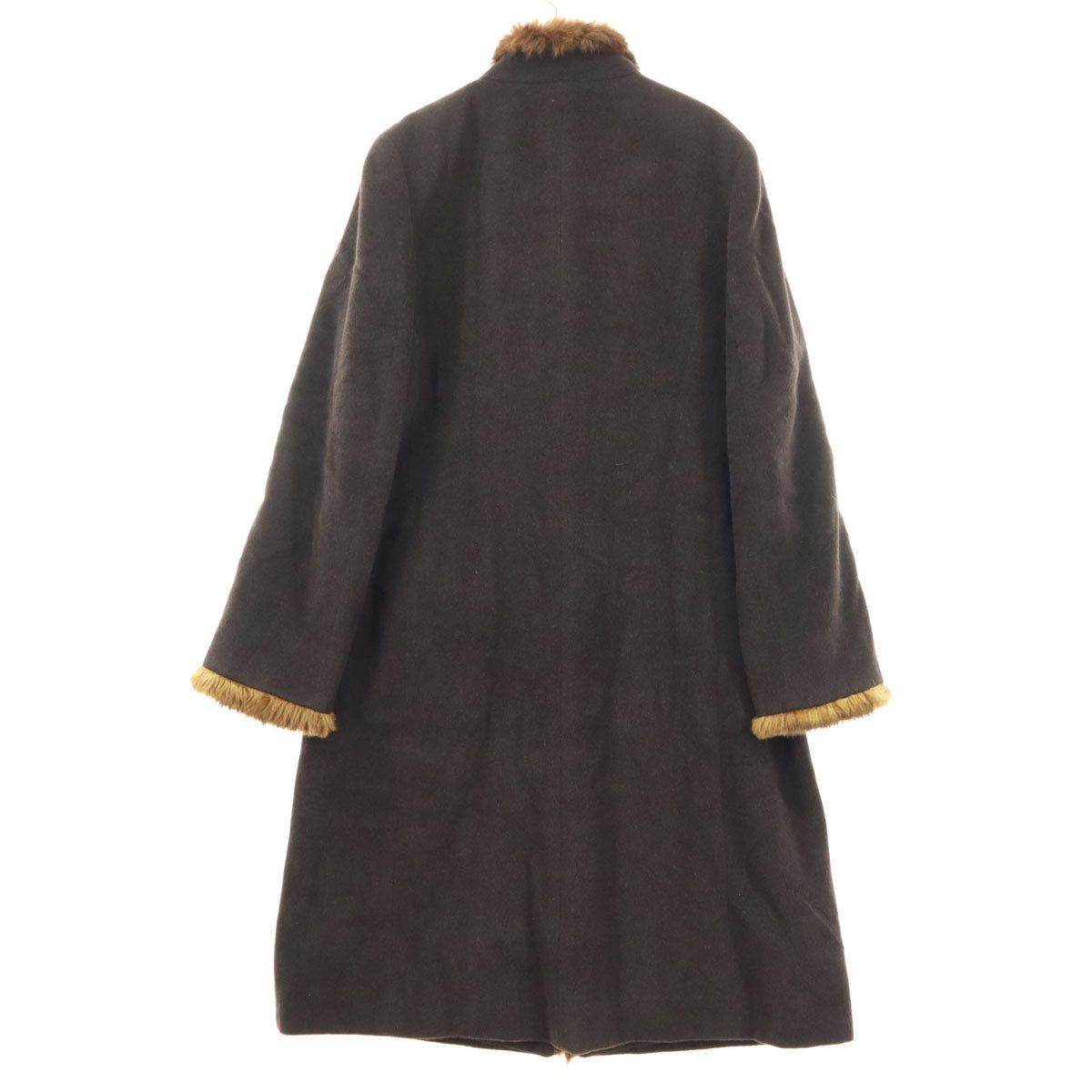 美品 Allegri アレグリ 日本製 長袖 アンゴラ コート 11AR ブラウン レディース