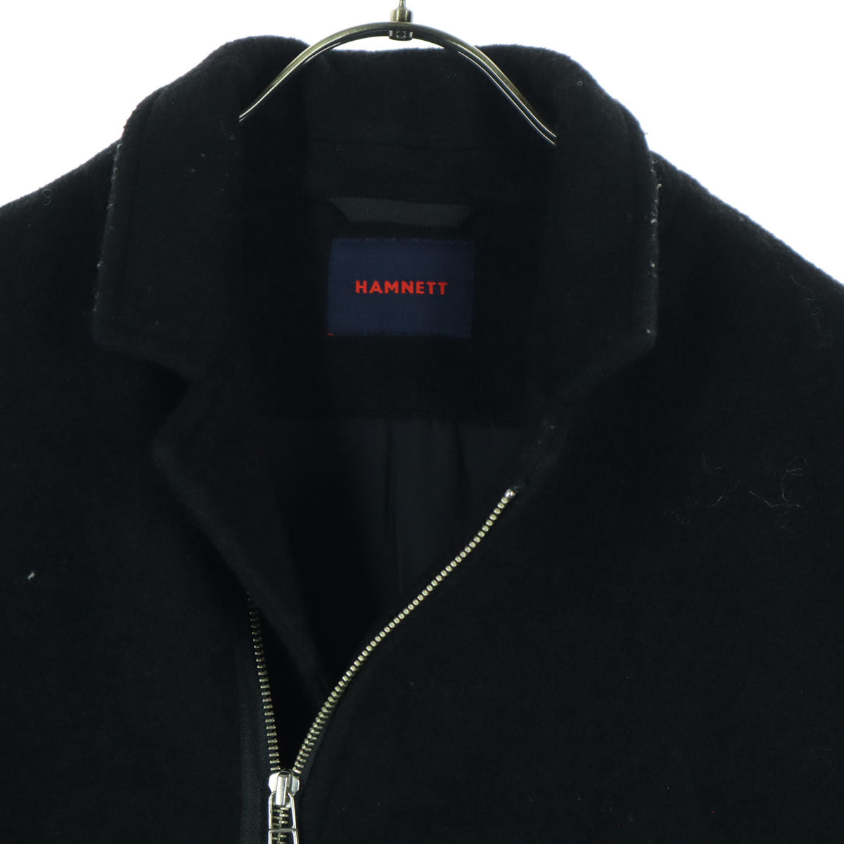 HAMNETT ハムネット スタンドカラー コート M ブラック メンズ