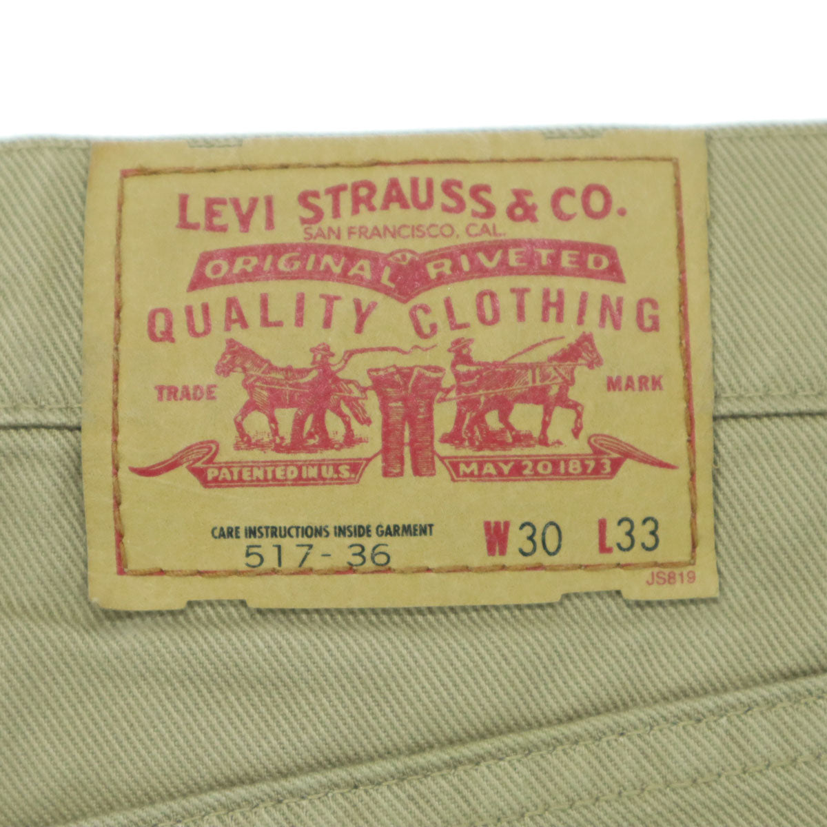 Levi's リーバイス 517 カラー ブーツカットパンツ w30 ベージュ系 メンズ