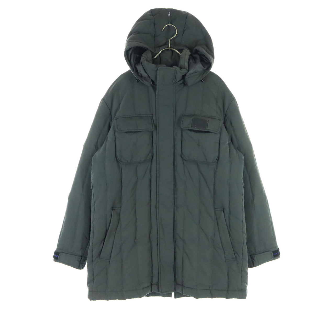 mila sch_n SPORTS ミラショーンスポーツ 日本製 ゴルフ 長袖 ダウンコート LL ブラック メンズ