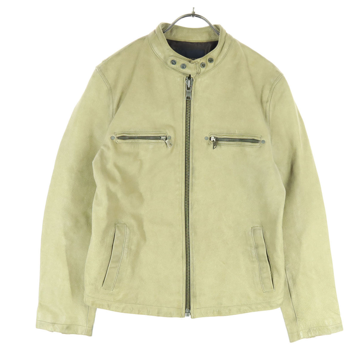 Banana Republic バナナリパブリック 長袖 シングル レザージャケット M ブラウン系 牛革 メンズ