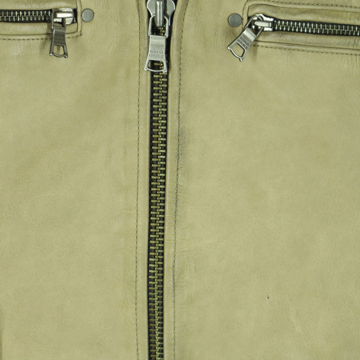 Banana Republic バナナリパブリック 長袖 シングル レザージャケット M ブラウン系 牛革 メンズ