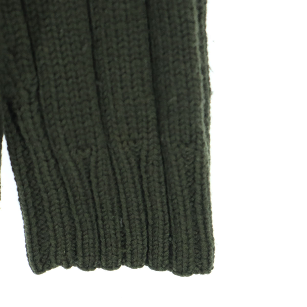 E.Z BY ZEGNA イージーバイゼニア ノルディック柄 ツートンカラー 長袖 タートルネック ニット L カーキ メンズ