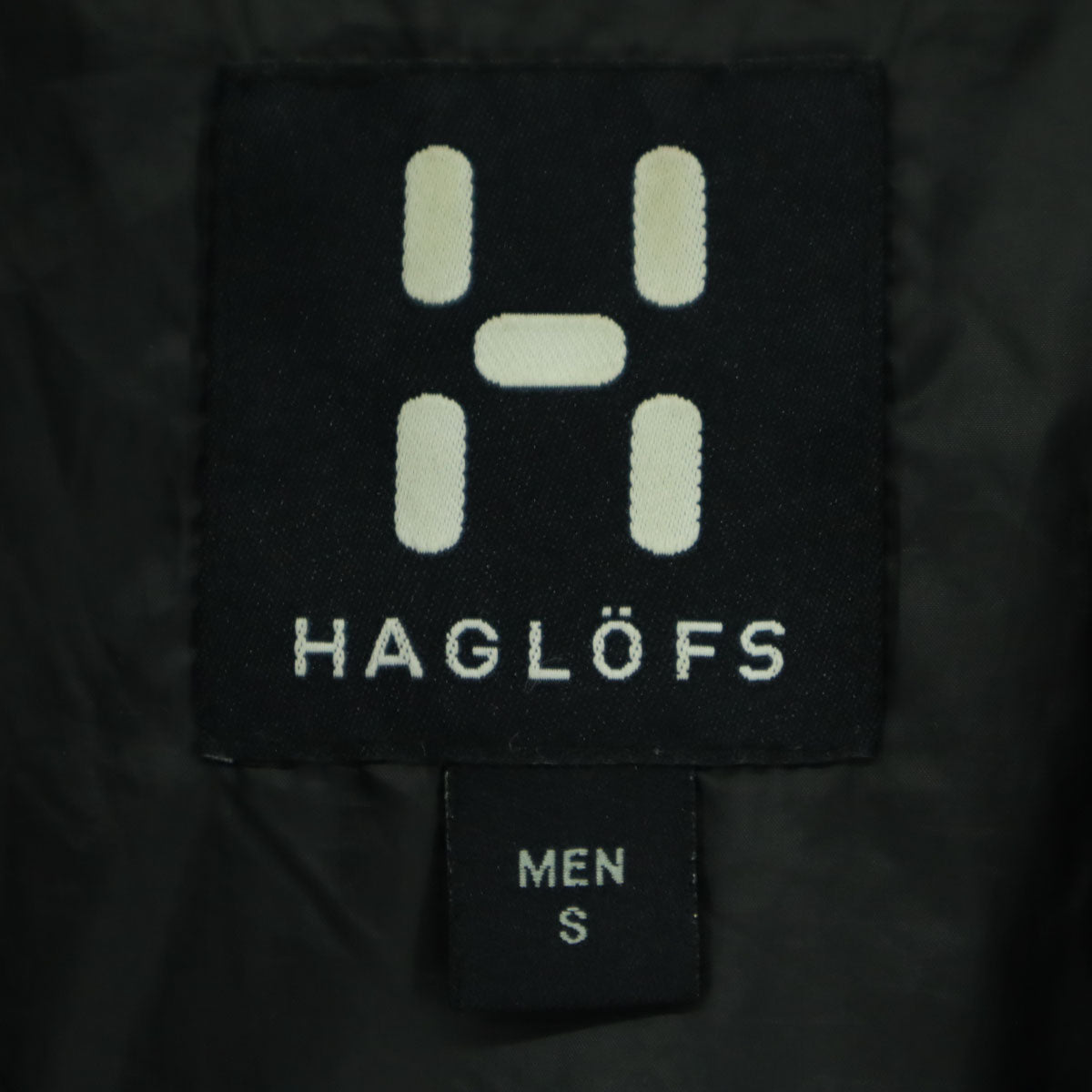 HAGLOFS ホグロフス プリント ノースリーブ 中綿ベスト S ブラック メンズ