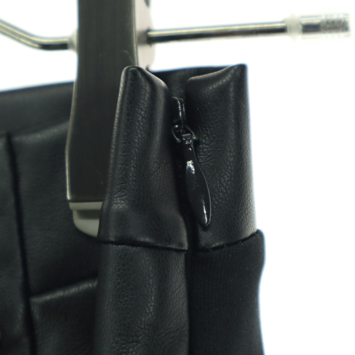 adidas アディダス スリム フェイクレザー ロングパンツ L ブラック レディース