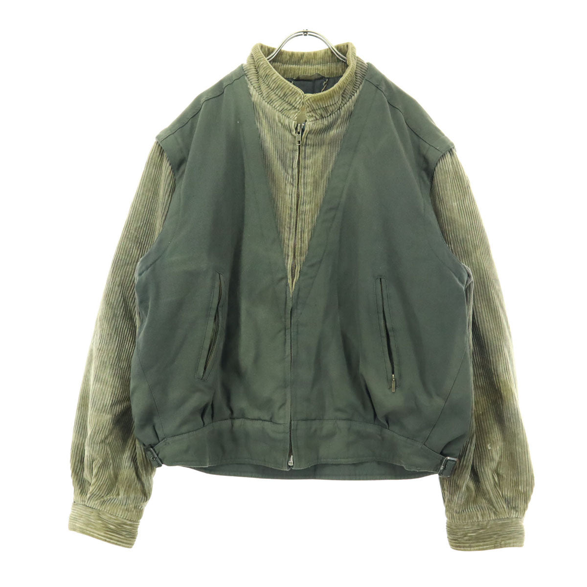 MEMBERS ONLY メンバーズオンリー 80s ヴィンテージ 重ね着風 コーデュロイジャケット 42 グレー メンズ