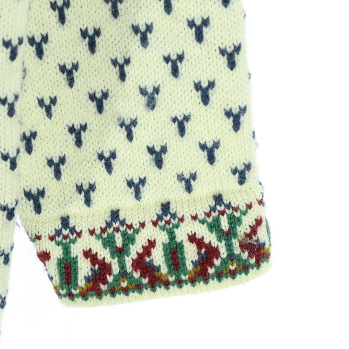 norstrikk ノルドストリック ノルウェー製 フェアアイル柄 メタルフック カーディガン Ｍ ホワイト系 ノルディック メンズ