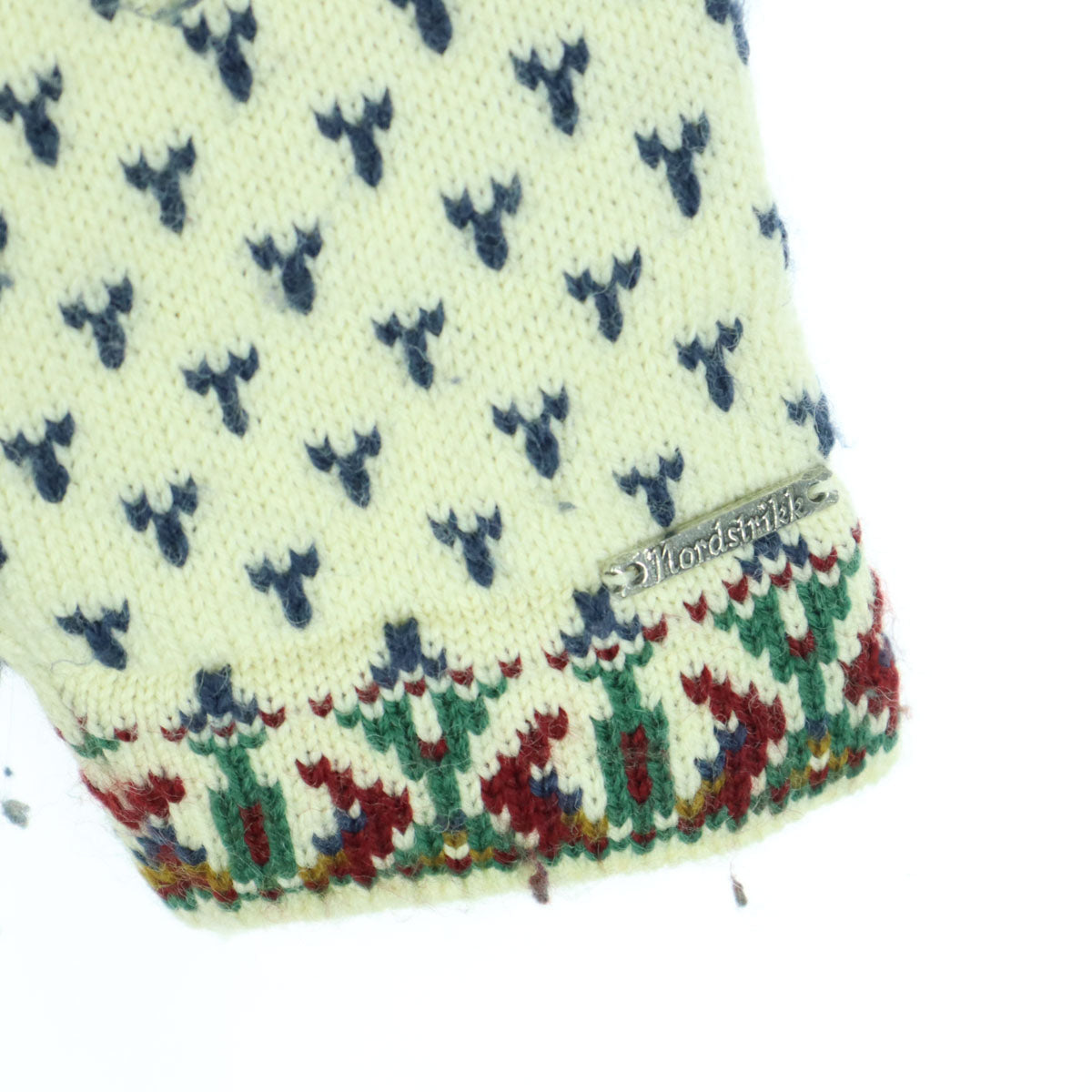 norstrikk ノルドストリック ノルウェー製 フェアアイル柄 メタルフック カーディガン Ｍ ホワイト系 ノルディック メンズ