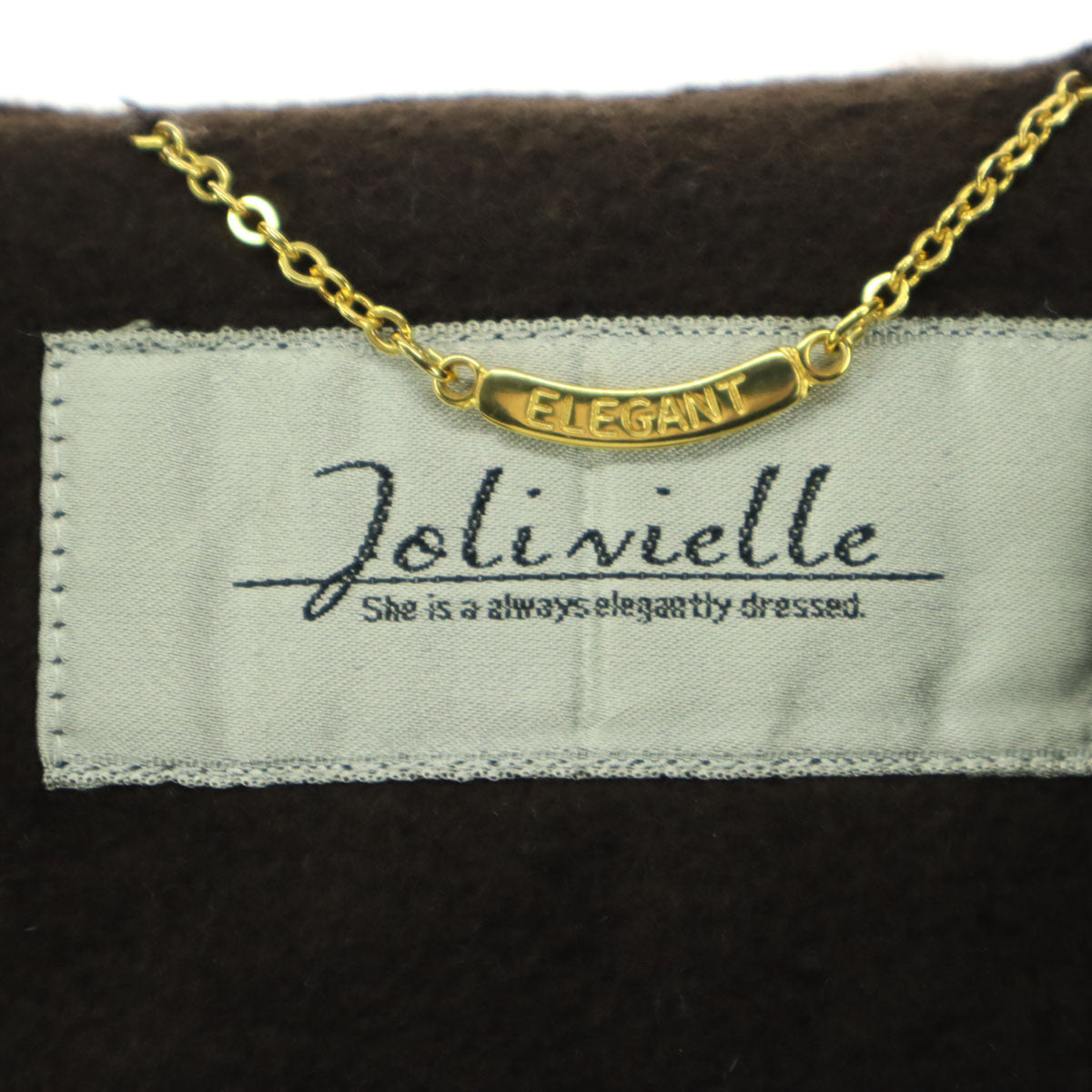 美品 Jolivielle ジョワリエ 長袖 ファーフード ウール ロングコート 11 ブラウン レディース