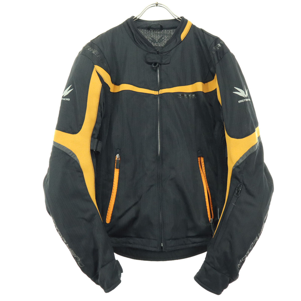 美品 MOTORHEAD RIDERS モーターヘッドライダース ワンポイントロゴ 長袖 バイク ツーリング ジャケット L ブラック メンズ