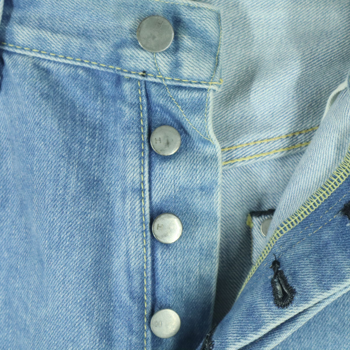 HATSKI ハツキ 日本製 ワイドデニムパンツ 3 ブルー メンズ