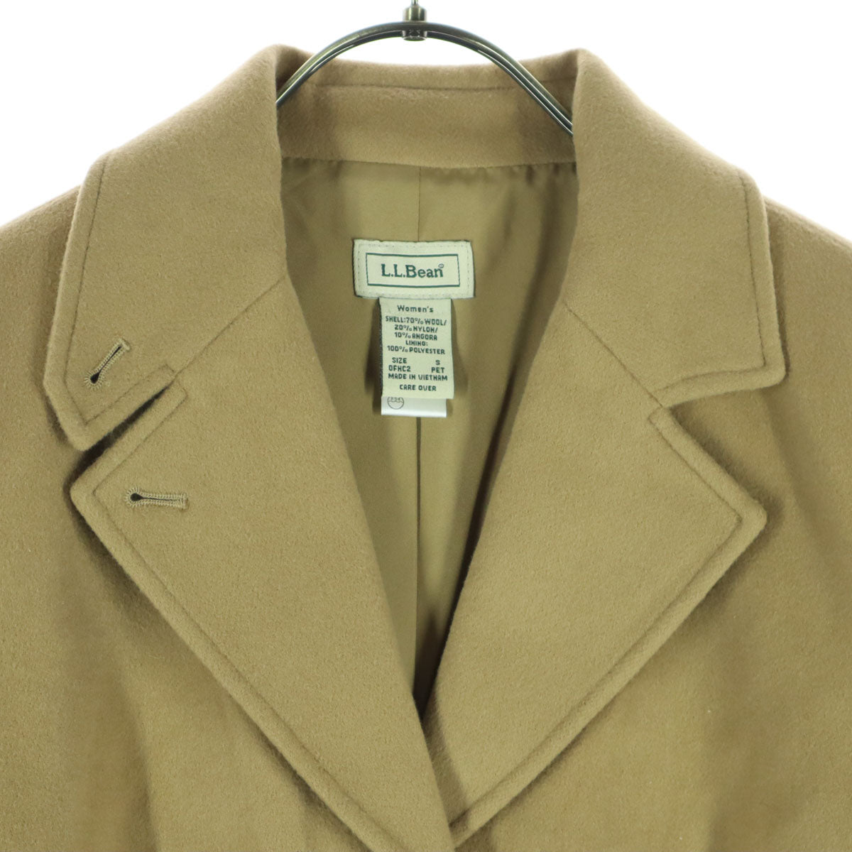 美品 L.L.Bean エルエルビーン 長袖 ショート丈 サファリジャケット S ブラウン レディース