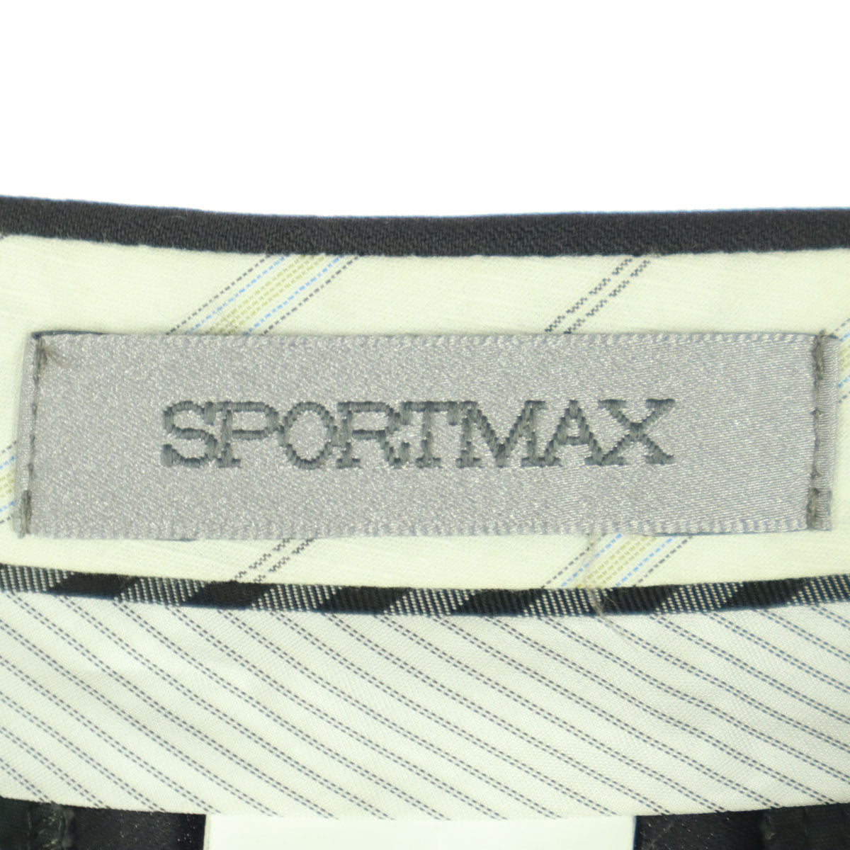 美品 SPORTMAX スポーツマックス ポルトガル製 ウール スラックスパンツ 36 グレー レディース