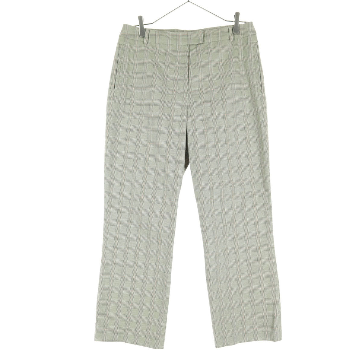 美品 LANVIN SPORT ランバンスポール グレンチェック スラックスパンツ 40 ブラック系 レディース