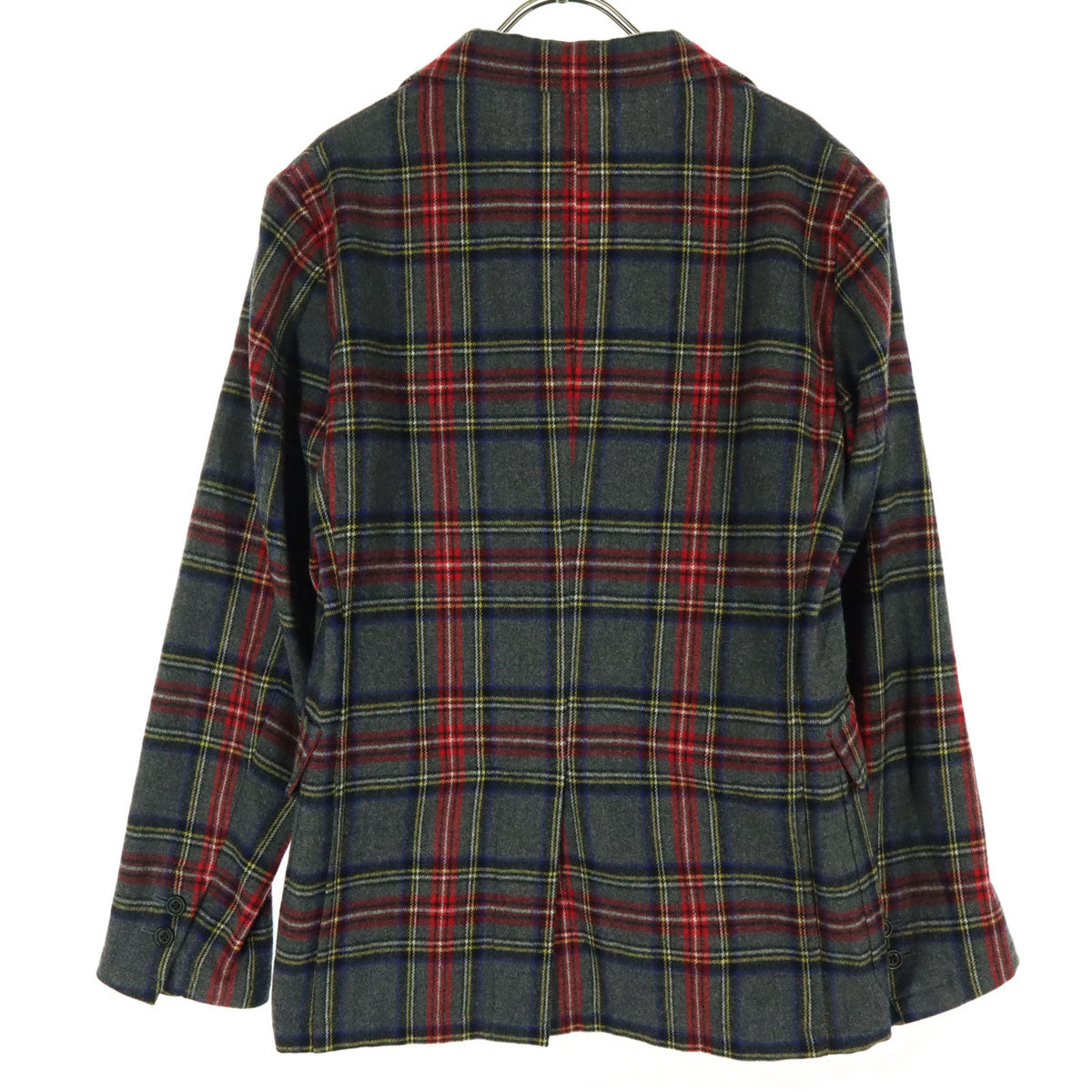 美品 Psycho Bunny サイコバニー 日本製 チェック柄 長袖 ブレザー M グレー系 メンズ