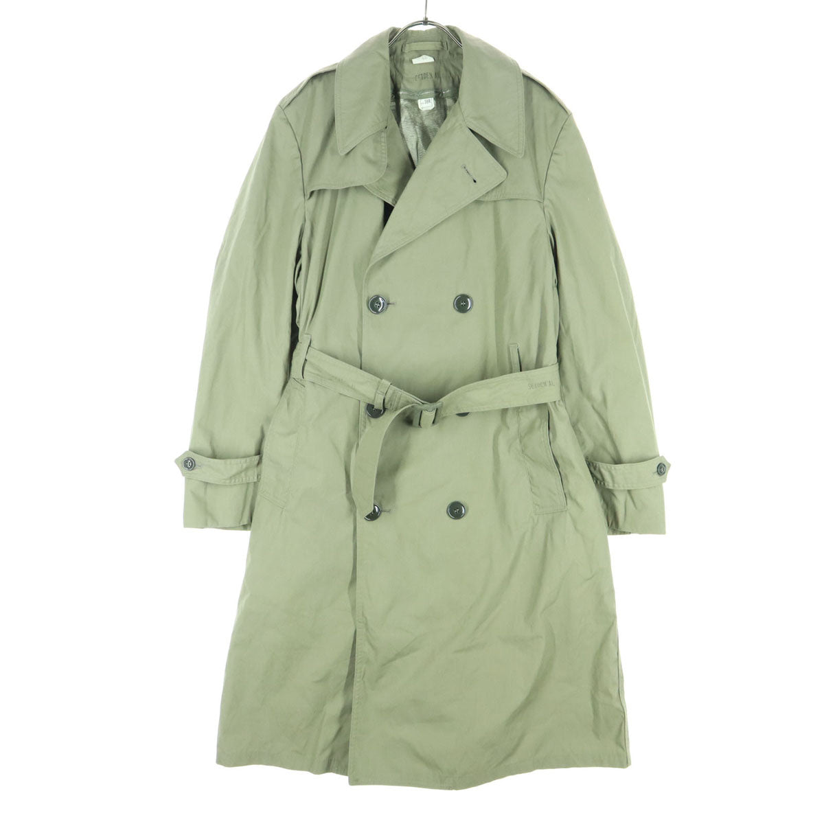 SIDRAN U.Sマリンコープ SP0100-96-D-1051 長袖 トレンチコート 38R カーキ ライナー取外し可 メンズ
