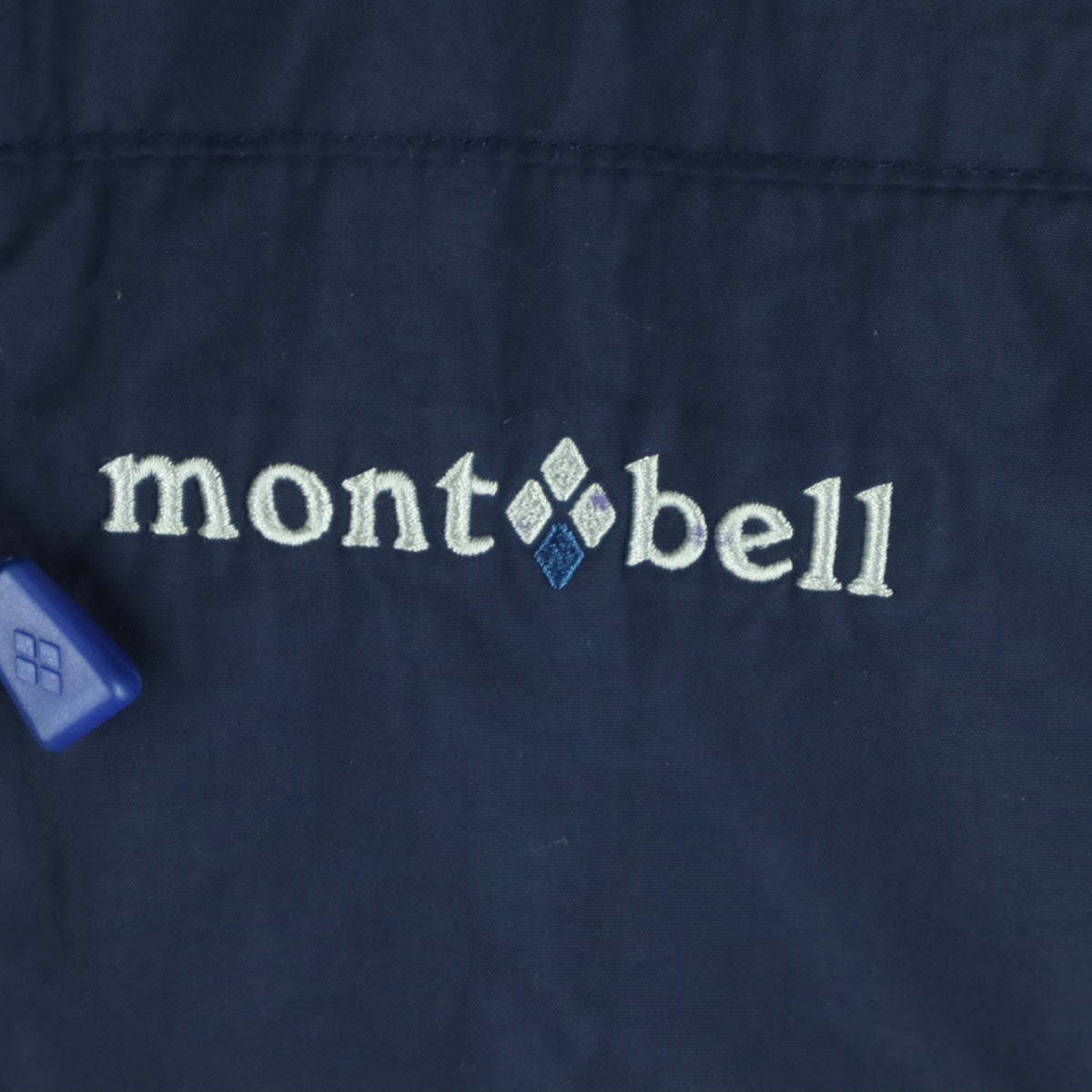 mont-bell モンベル リバーシブル ワンポイントロゴ ツートンカラー 長袖 ダウンジャケット 150 ネイビー キッズ