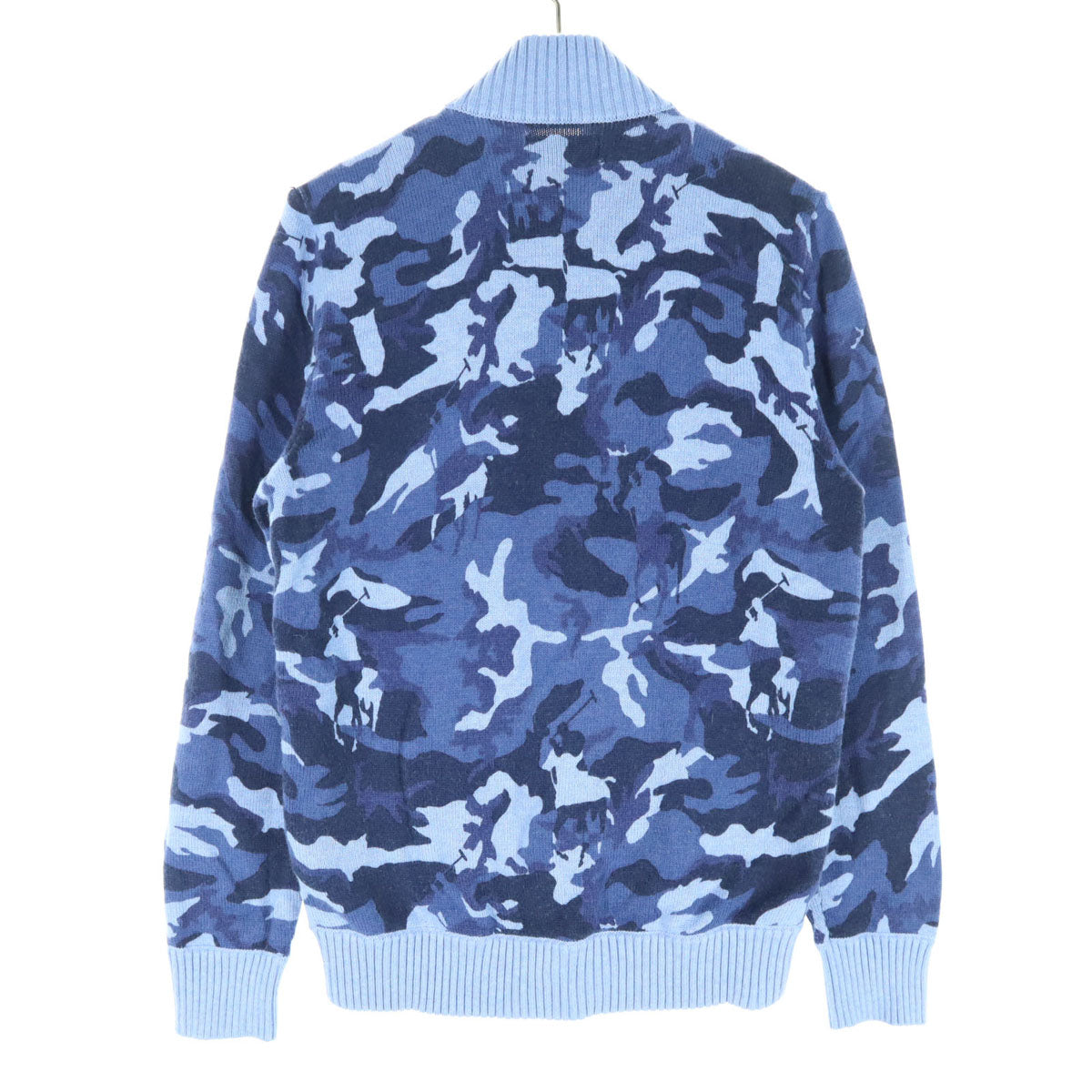 POLO RALPH LAUREN ポロラルフローレン ワンポイントロゴ 迷彩柄 長袖 ニットコンビ 中綿ジャケット 160 ネイビー キッズ