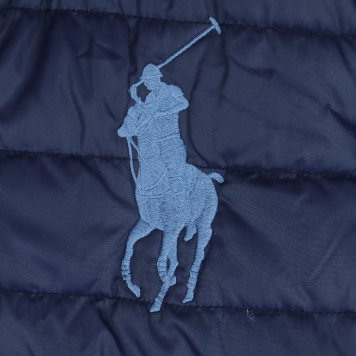 POLO RALPH LAUREN ポロラルフローレン ワンポイントロゴ 迷彩柄 長袖 ニットコンビ 中綿ジャケット 160 ネイビー キッズ
