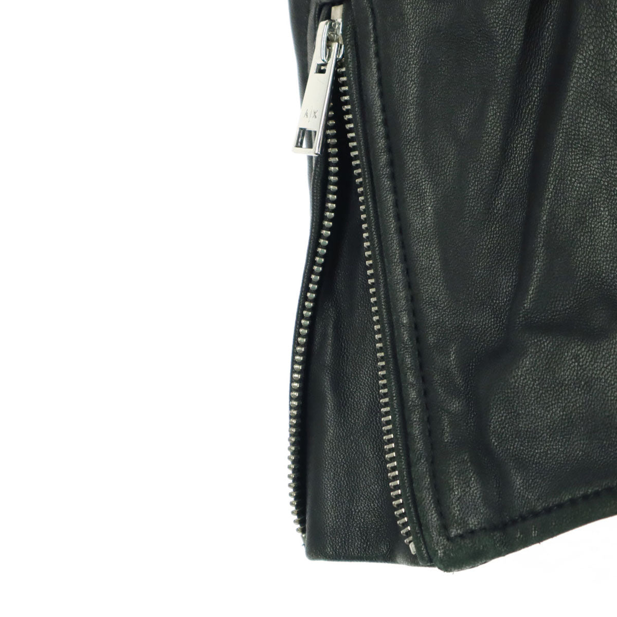 ARMANI EXCHANGE アルマーニエクスチェンジ 長袖 レザー ダブルライダースジャケット S ブラック 羊革 メンズ