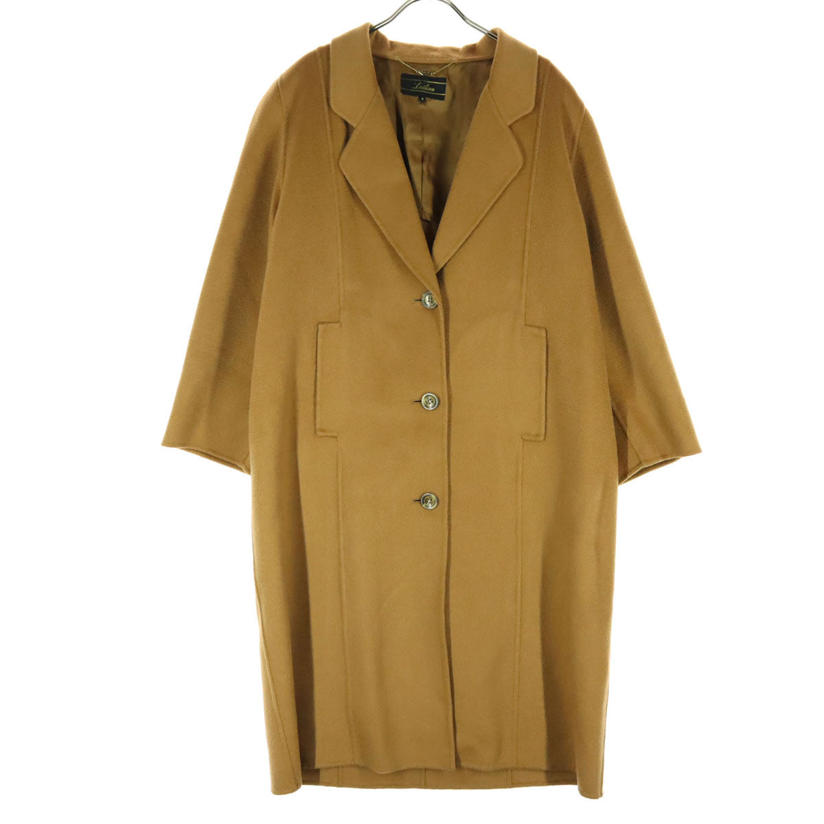 美品 Leilian レリアン カシミヤ ロングコート 9 ブラウン レディース