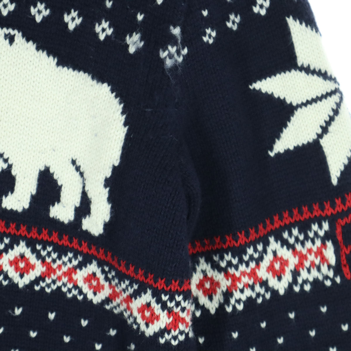 POLO RALPH LAUREN ポロラルフローレン ノルディック柄 長袖 ショールカラー ニットジャケット 150 ネイビー キッズ