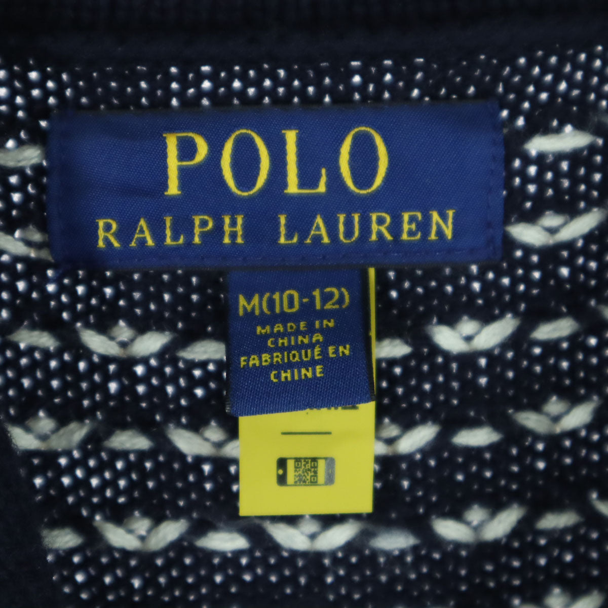 POLO RALPH LAUREN ポロラルフローレン ノルディック柄 長袖 ショールカラー ニットジャケット 150 ネイビー キッズ