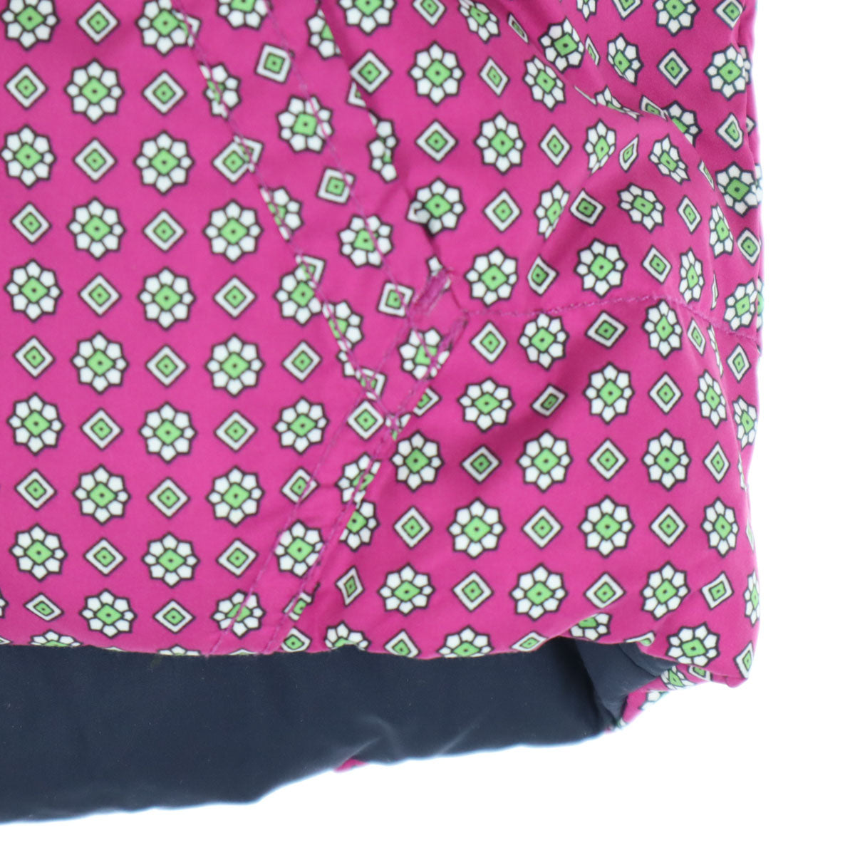 RALPH LAUREN ラルフローレン 総柄 リバーシブル ダウンベスト 140 ネイビー系 ピンク キッズ