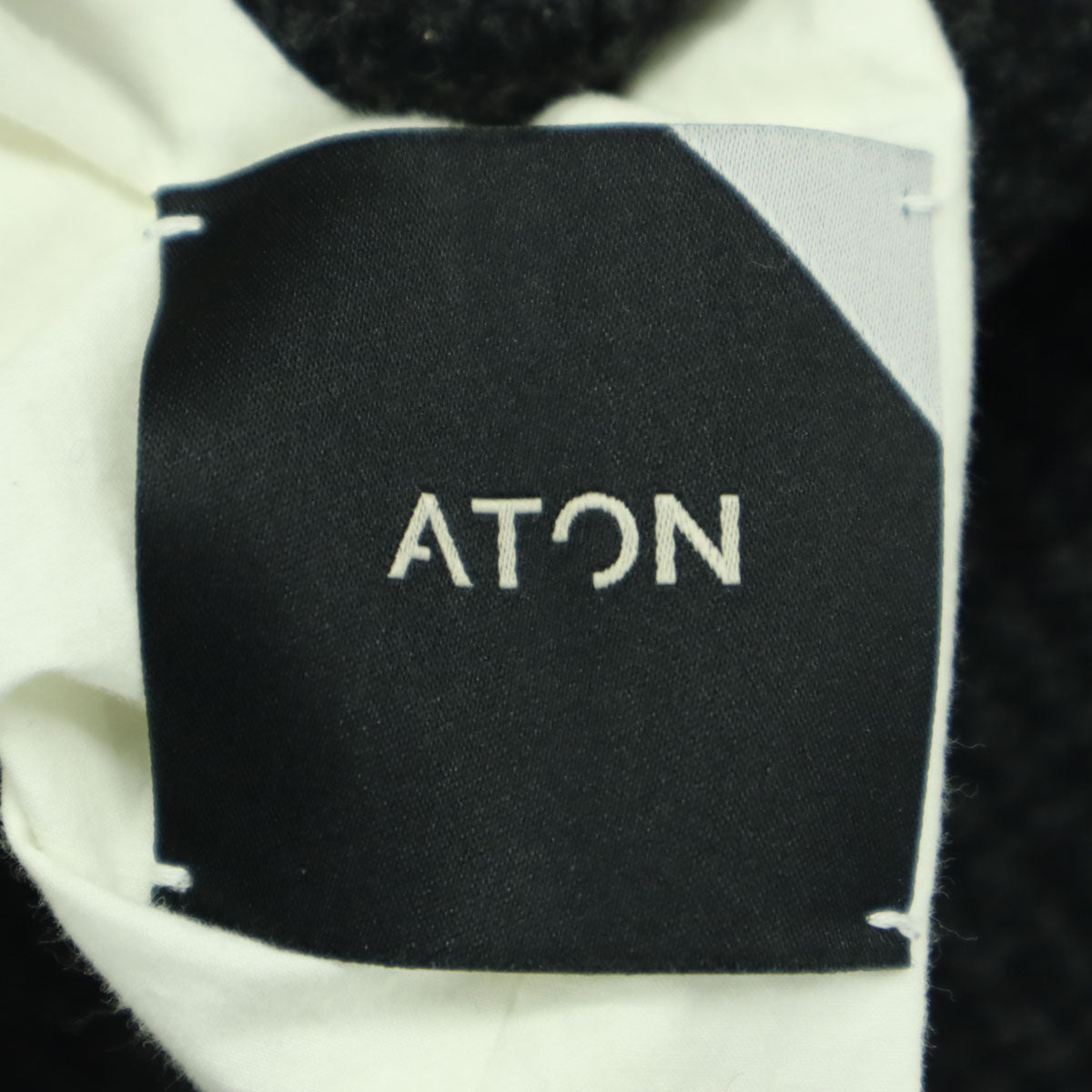 美品 ATON エイトン 日本製 ノースリーブ ロングワンピース 2 ブラック レディース