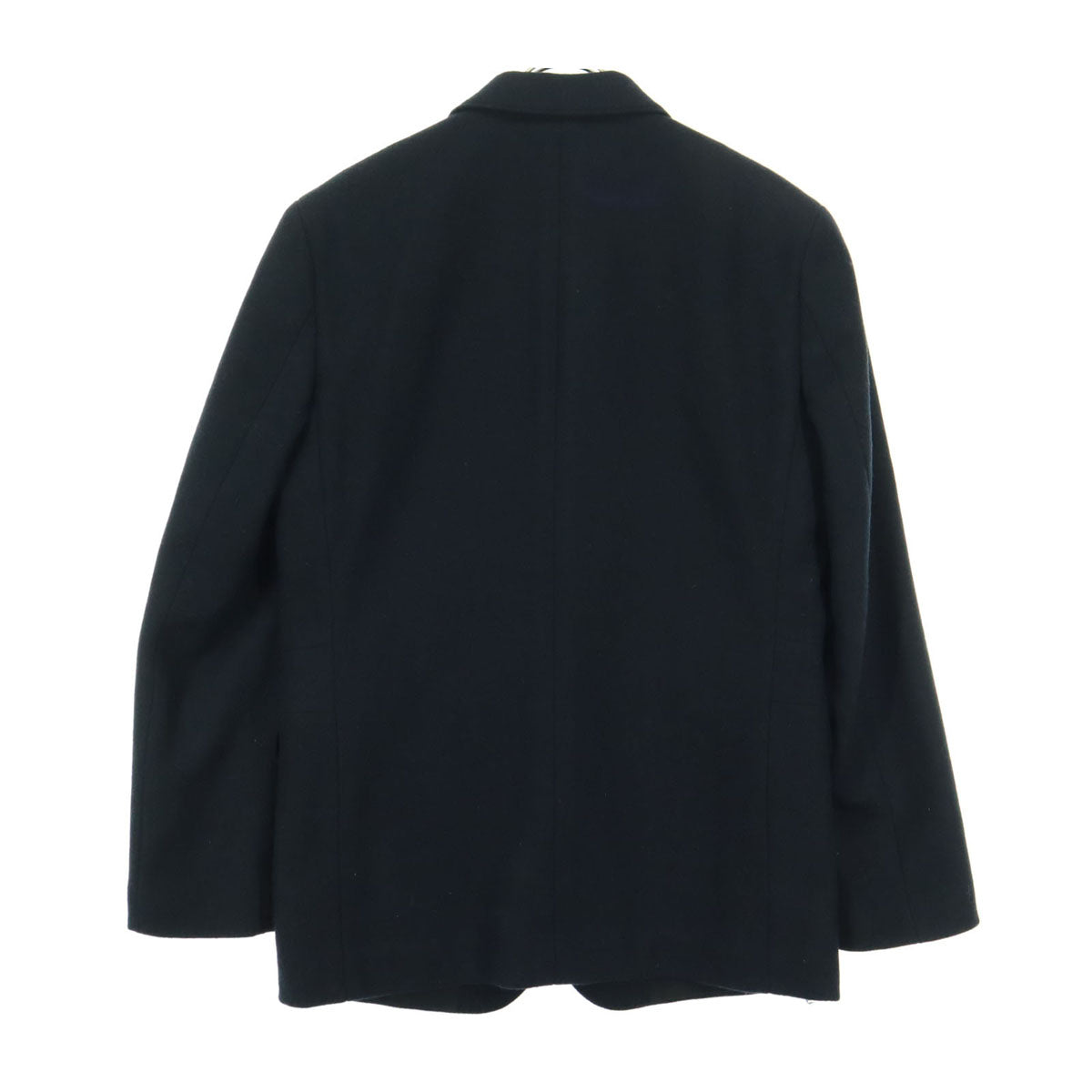 美品 UNIQLO and LEMAIRE ユニクロアンドルメール カシミヤ混 長袖 テーラード ウールジャケット S ブラック メンズ