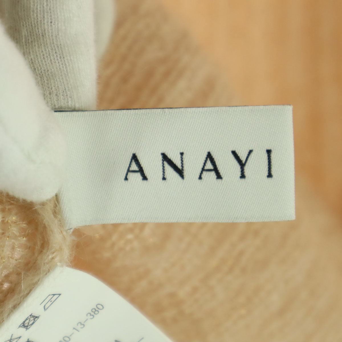 美品 ANAYI アナイ 長袖 ニット 38 ベージュ系 レディース