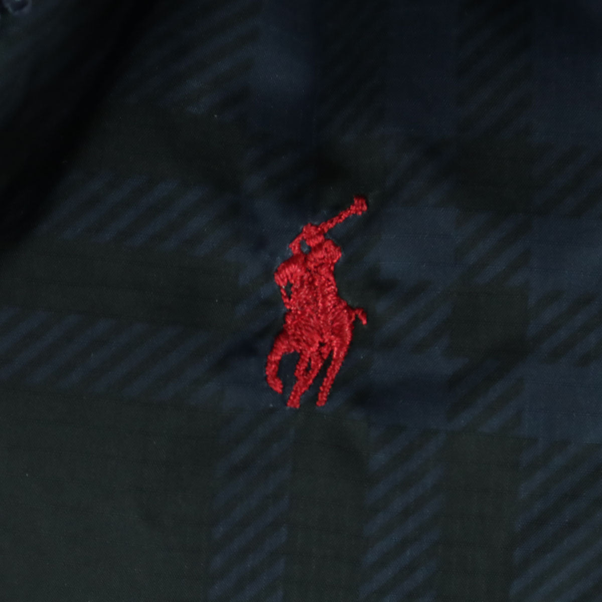 美品 RALPH LAUREN ラルフローレン チェック柄 フード取外し可 ダウンジャケット 6 グリーン キッズ